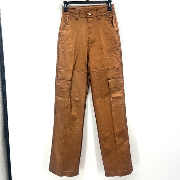 Kosch Wide Leg Bronze Cargo Pants Women's Size 5 - Picture 1 of 10